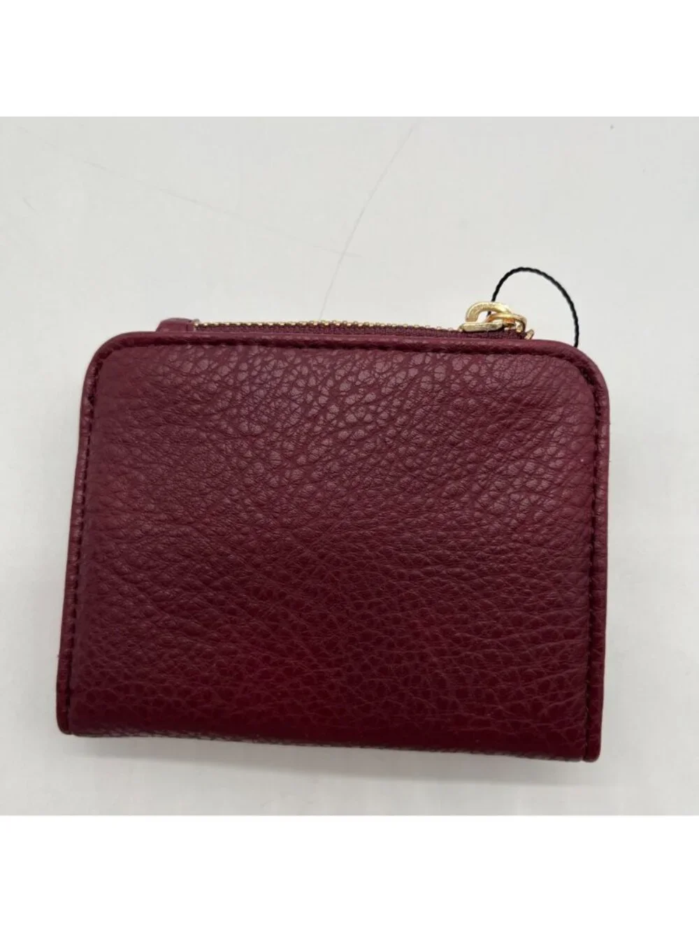 London Fog Burgundy Pebbled Faux Leather Wallet